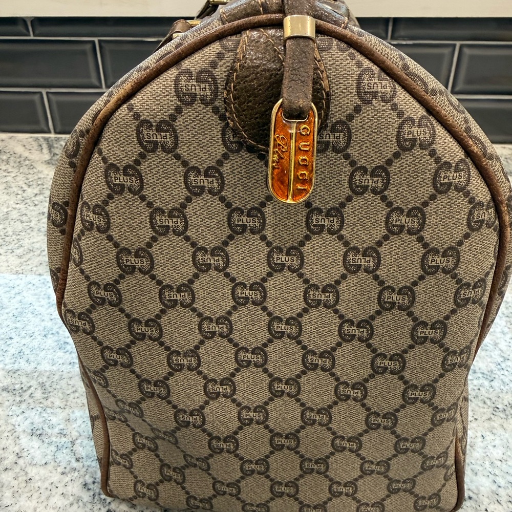 Gucci Plus Vintage Brown Monogram Travel Bag - Picture 5 of 16